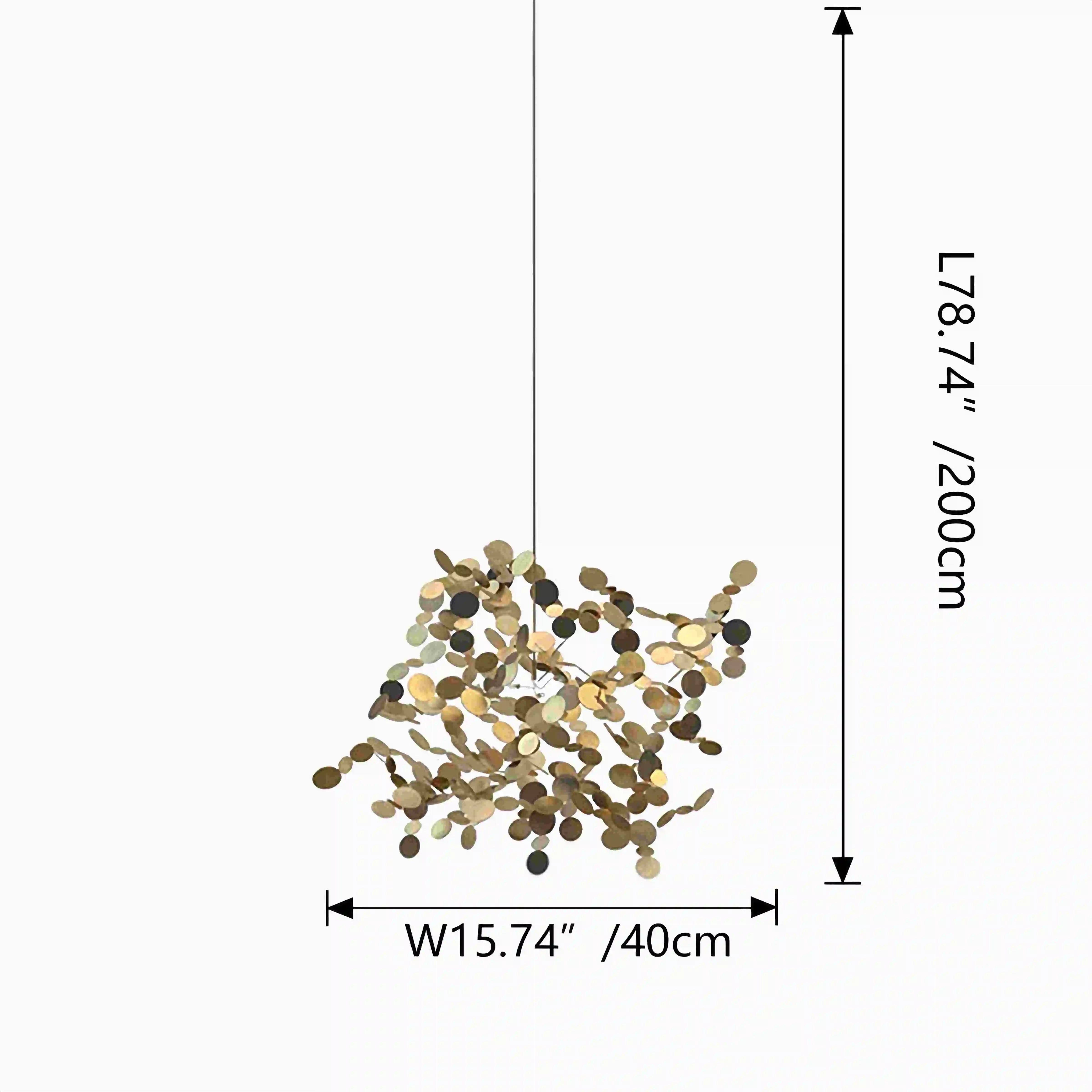 Argent/Gold Cloud Multi Pendant Chandelier | Lersk