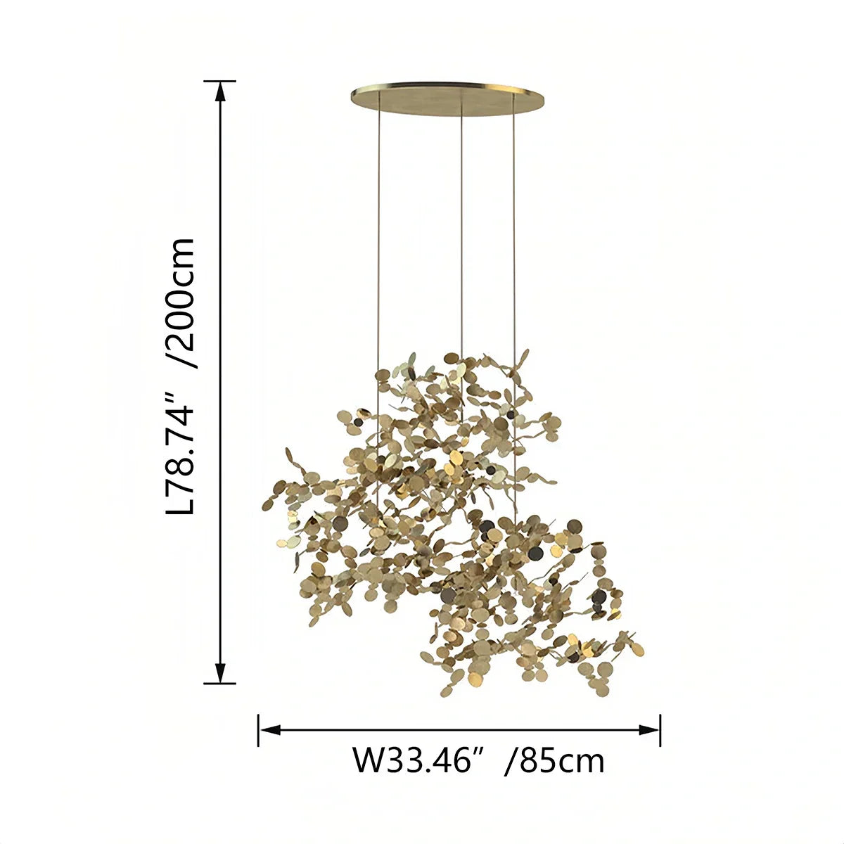 Argent/Gold Cloud Multi Pendant Chandelier | Lersk