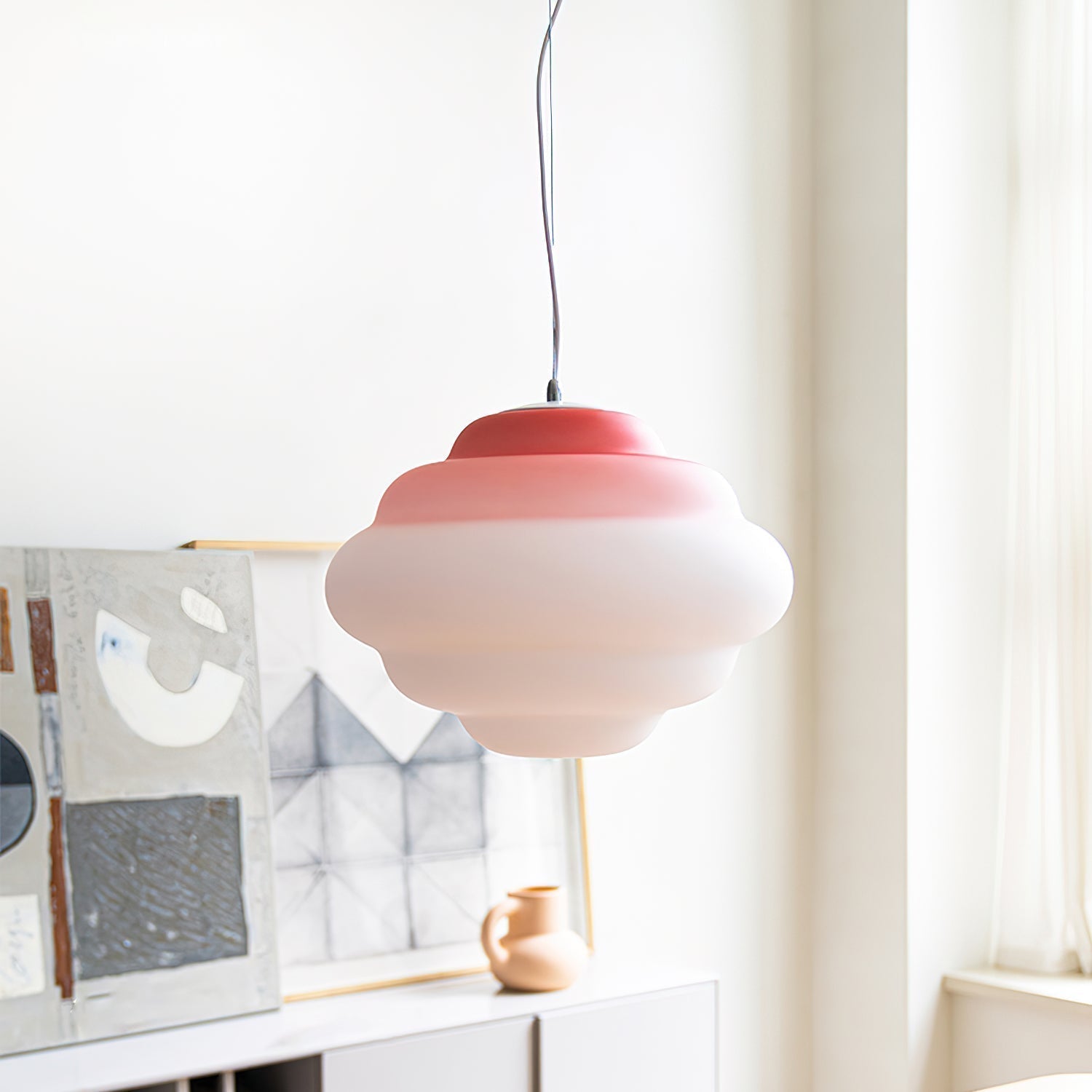 Závěsná lampa AuroraHue Gradient s matným sklem pro atmosféru | Lersk
