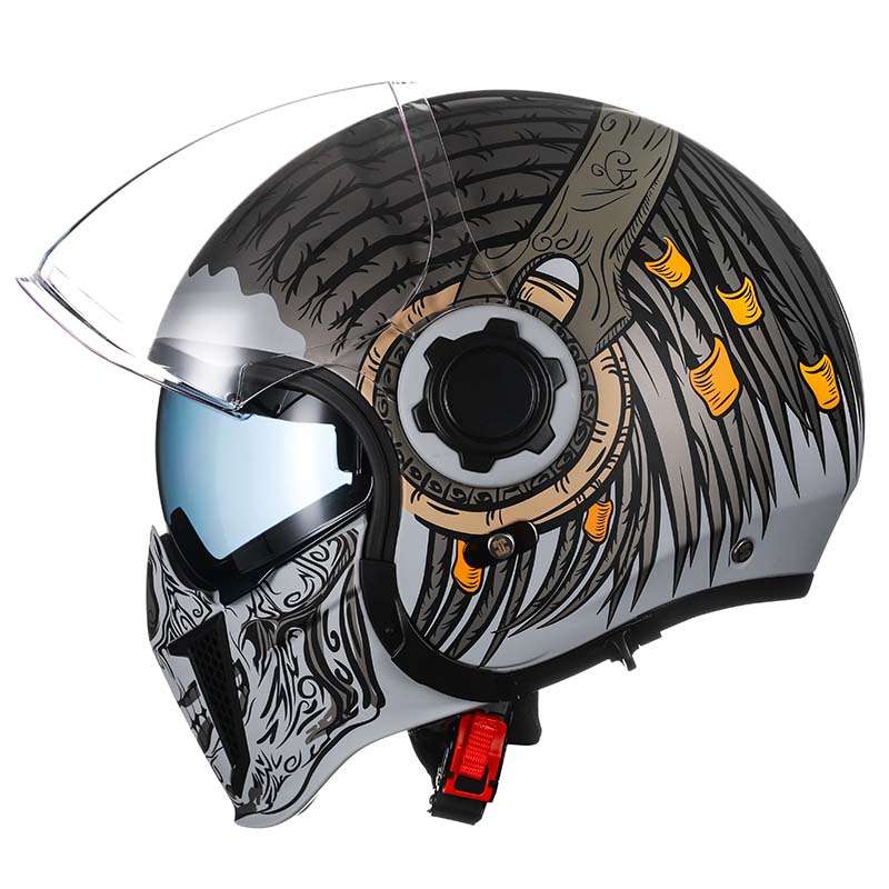 LumaShield Dual-Visor Modular Helmet DOT ECE Certified Detachable Chin Guard | Lersk