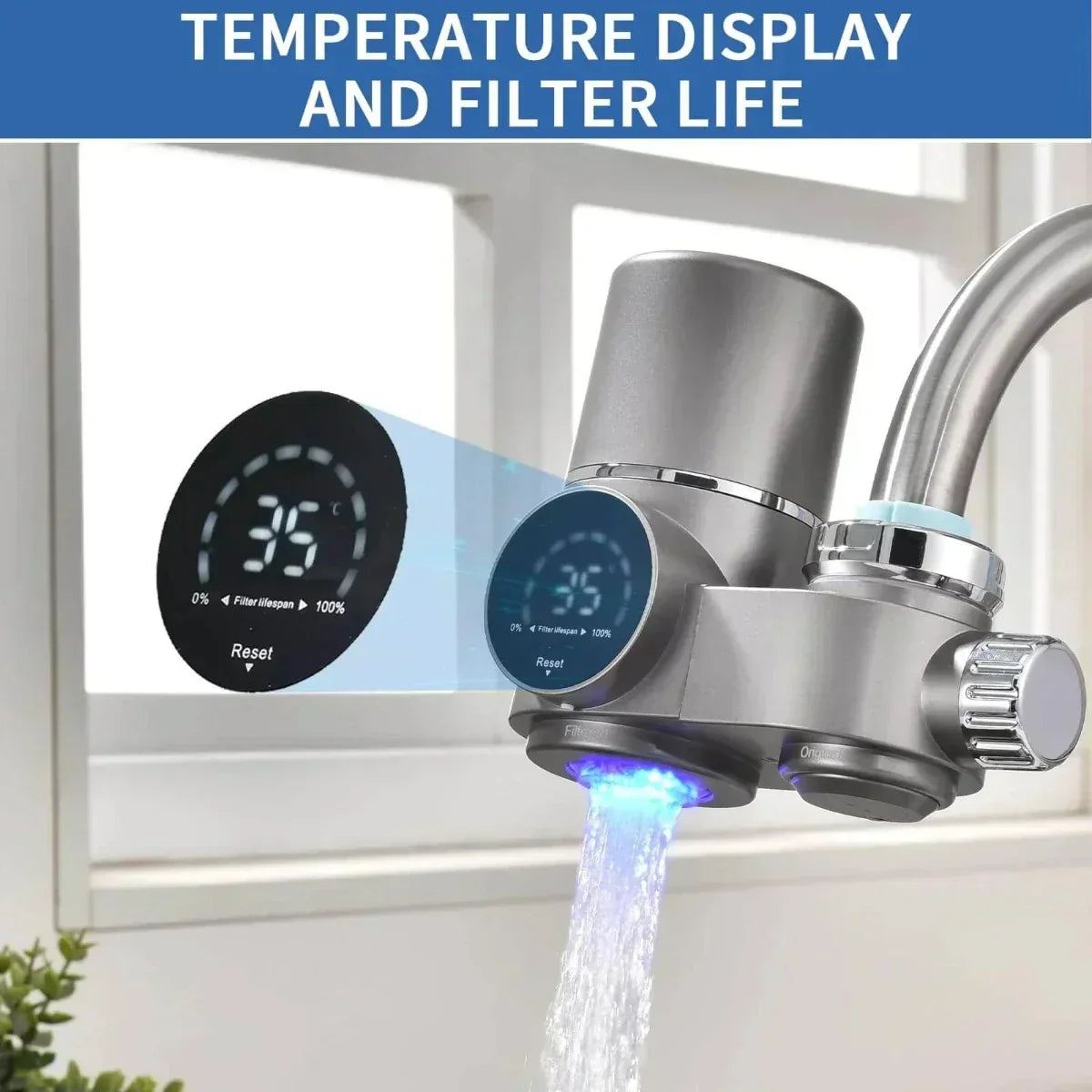 ClearView LED Faucet Water Filter With Display for Cleaner Tap Water
