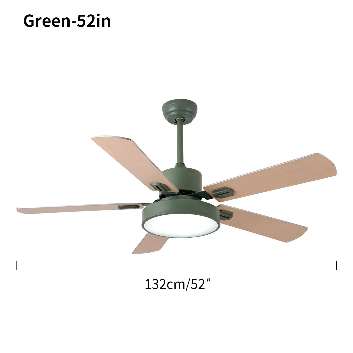 Ventilador de techo vintage de 5 aspas con luz para sala de estar | Lersk