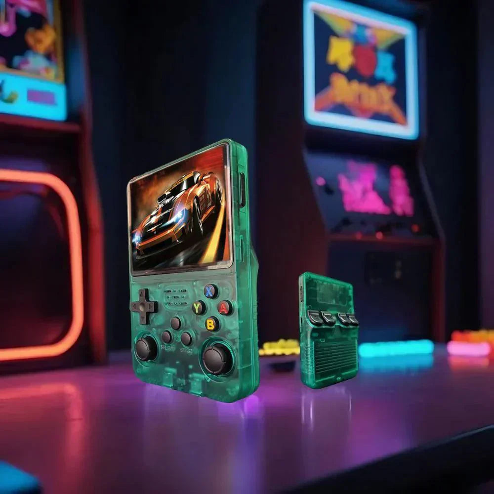 Retro přenosná herní konzole s HD obrazovkou a USB nabíjením | Lersk