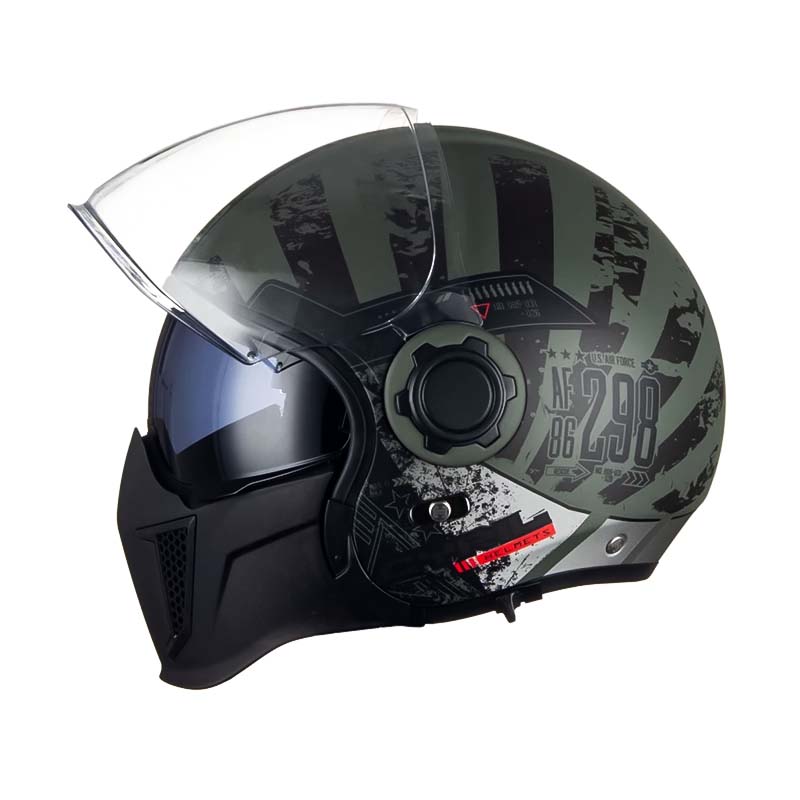 LumaShield Dual-Visor Modular Helmet DOT ECE Certified Detachable Chin Guard | Lersk