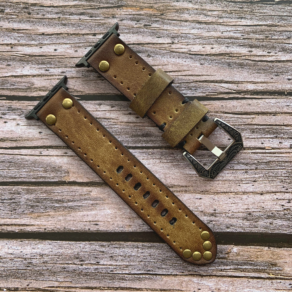 Curea Heritage din piele pentru Apple Watch de la Bramble Rivet | Lersk