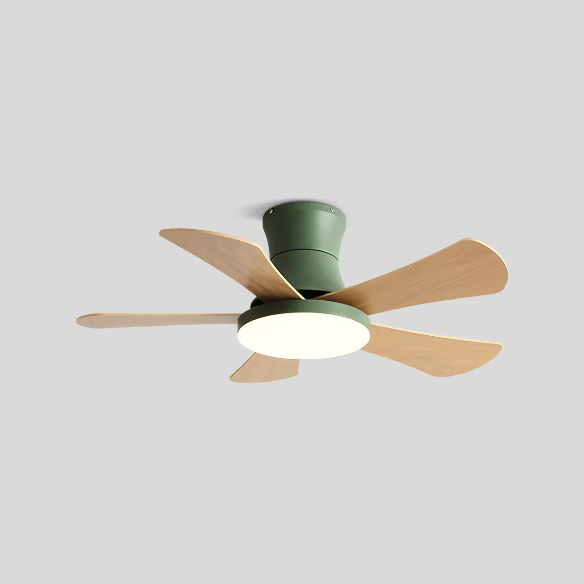 Stropní ventilátor s nízkým profilem Scandi s osvětlením | Lersk