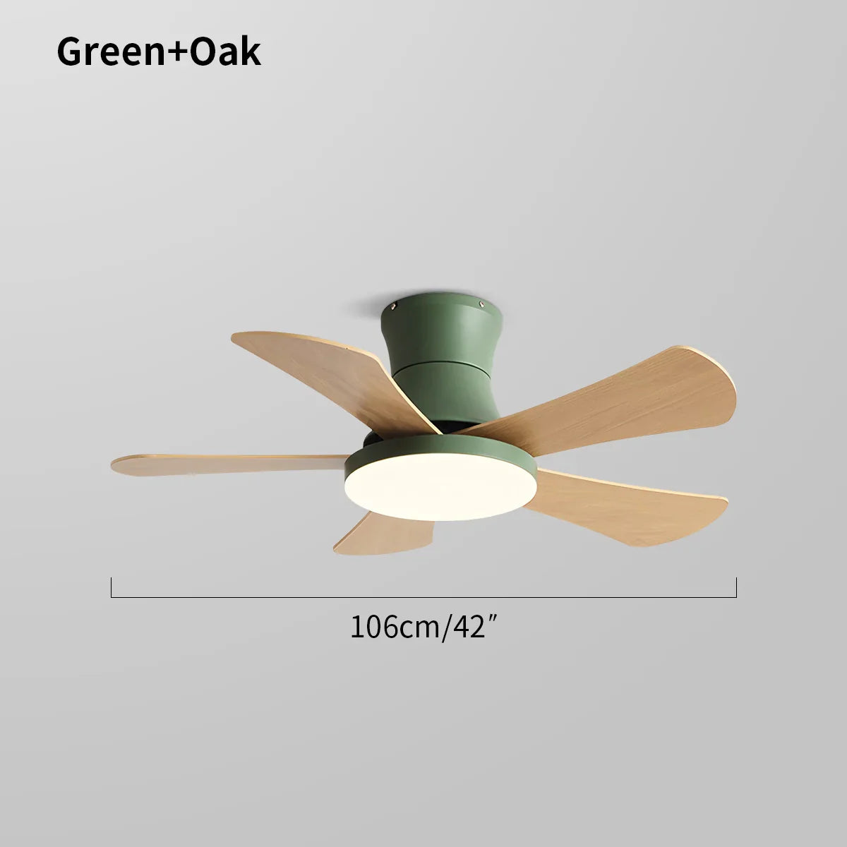 Stropní ventilátor s nízkým profilem Scandi s osvětlením | Lersk