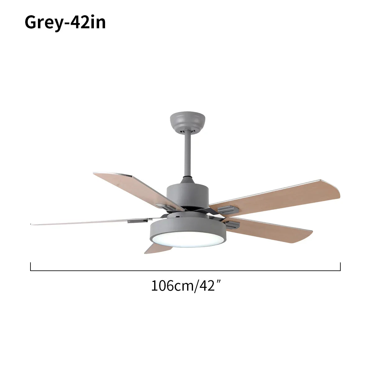 Ventilador de techo vintage de 5 aspas con luz para sala de estar | Lersk