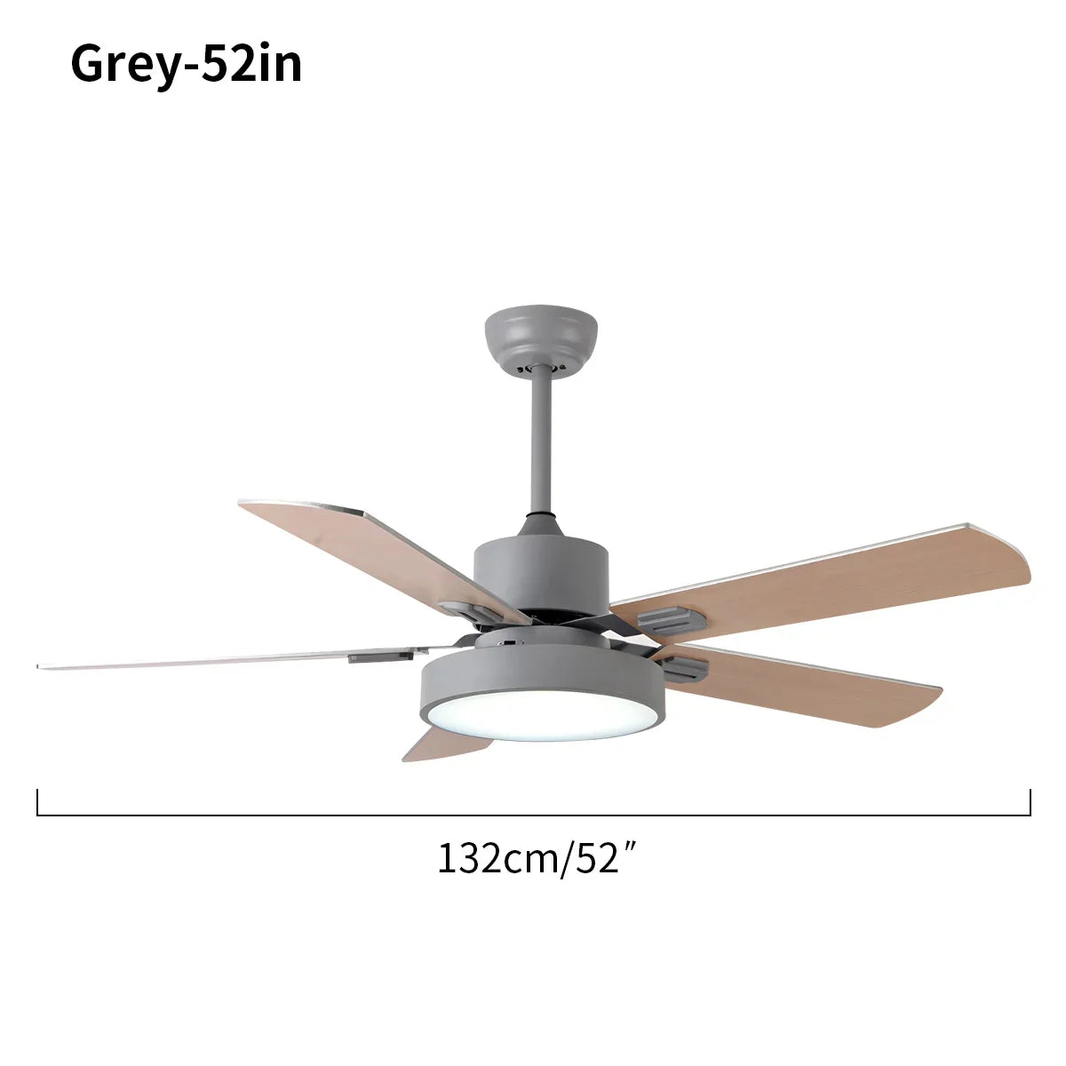 Ventilador de techo vintage de 5 aspas con luz para sala de estar | Lersk