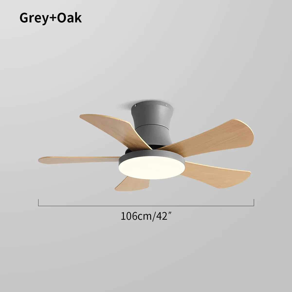 Stropní ventilátor s nízkým profilem Scandi s osvětlením | Lersk