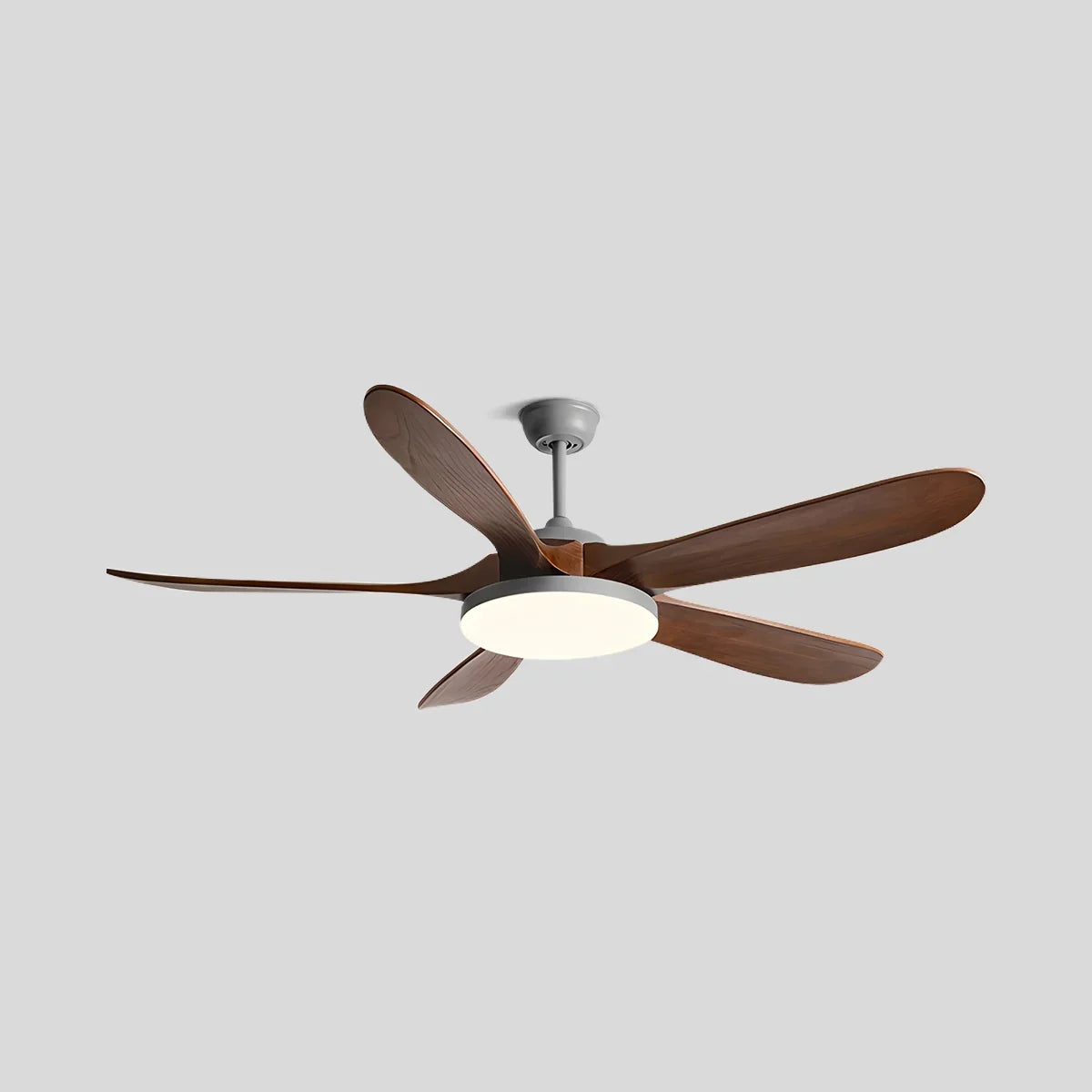 Ventilador de techo de madera de 5 hojas con luz | Lersk