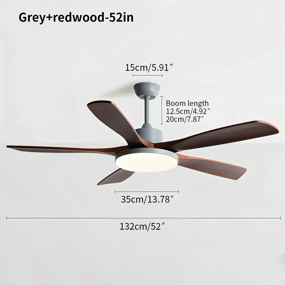 Ventilador de techo minimalista para sala de estar con luz | Lersk