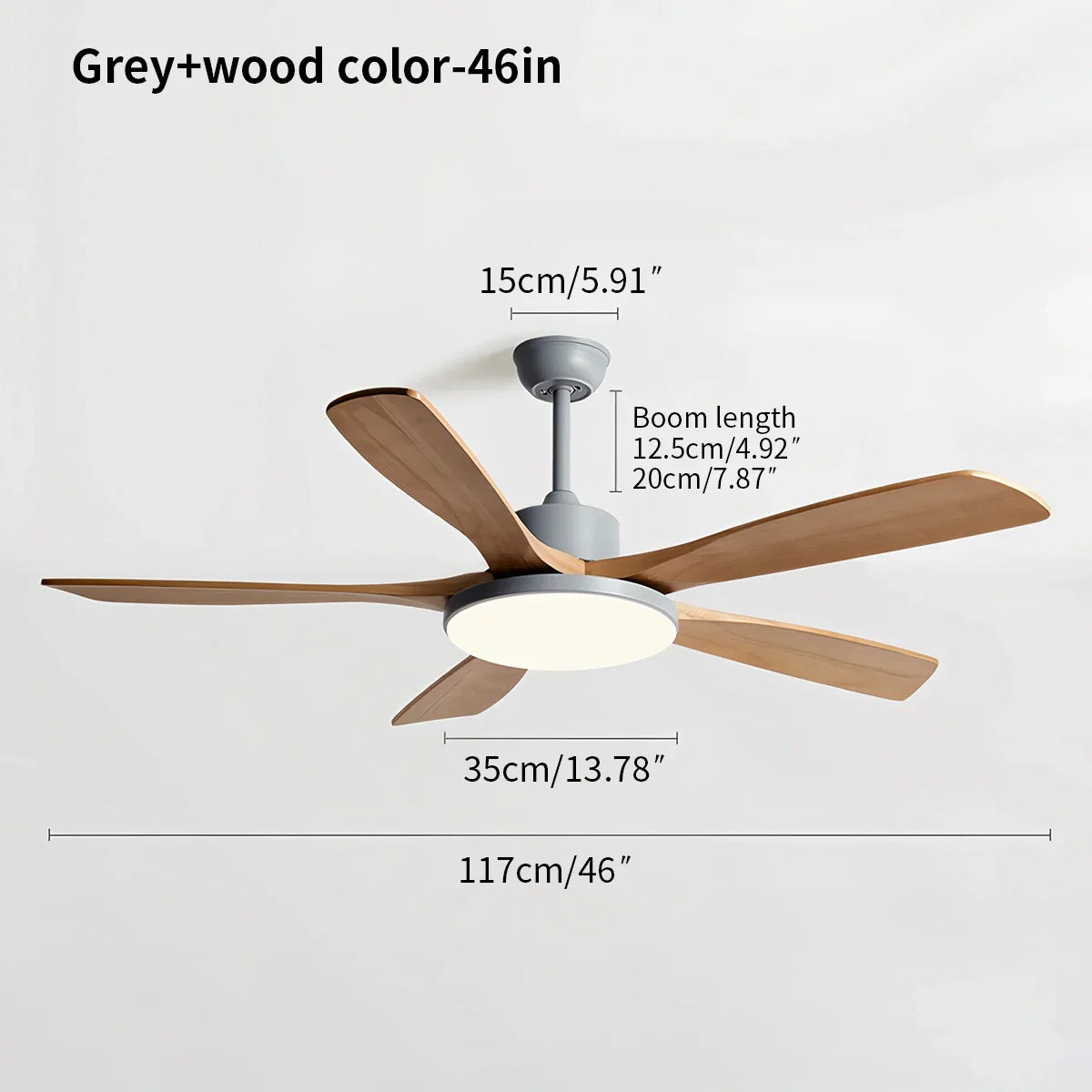 Ventilador de techo minimalista para sala de estar con luz | Lersk