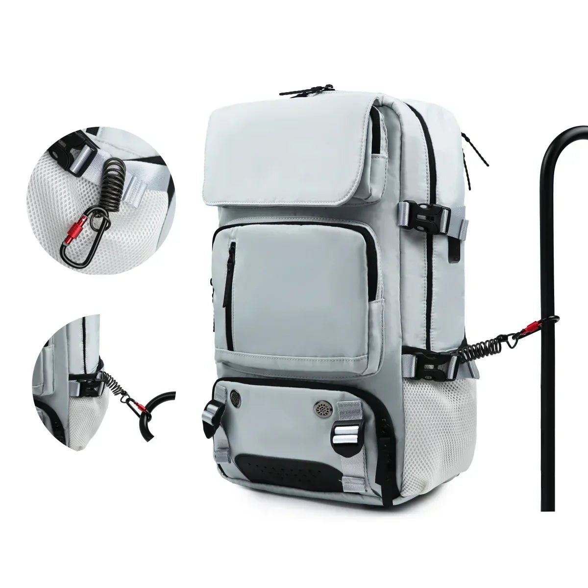 TRAVELMAX Großer wasserdichter Reiserucksack mit USB-Ladeanschluss, ideal für Reisen | Lersk