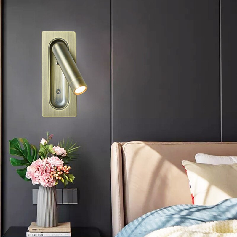 Lampada da parete da comodino con luce diretta per lettori in camera da letto | Lersk