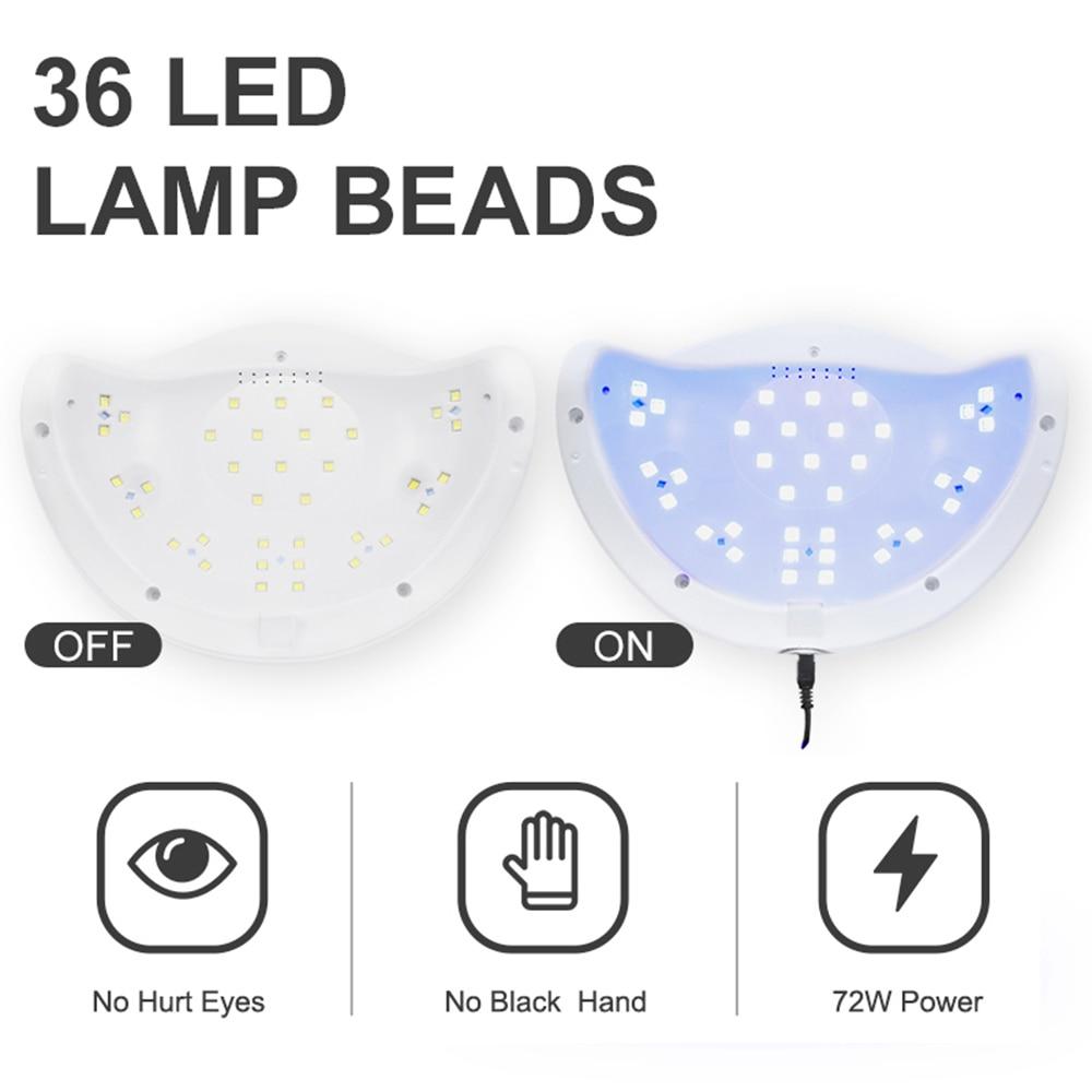 LumaPro | 72W UV LED lampa na nehty s LCD časovačem a režimem 99 s | Lersk