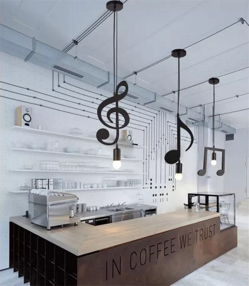 Auralis závěsné světlo ve tvaru noty, moderní severský design | Lersk