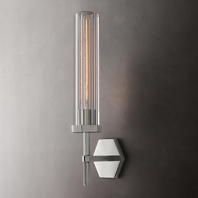 AstraLux Crystal LED Wall Sconce With Clear Glass Shades | Lersk