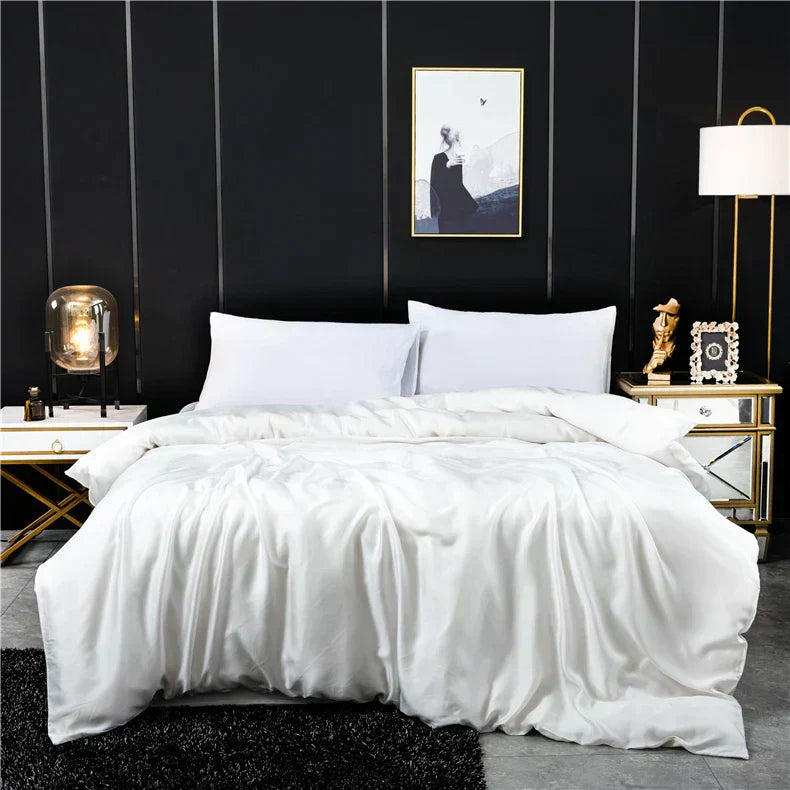 LunaSilk Mulberry Duvet Cover - Solid Color, Luxury Bedding | Lersk