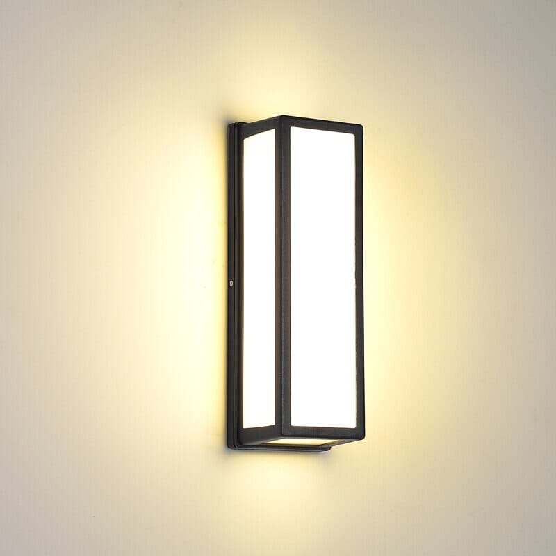 LumiGuard LED rektangulært udendørs væglampe med bevægelsessensor | Lersk