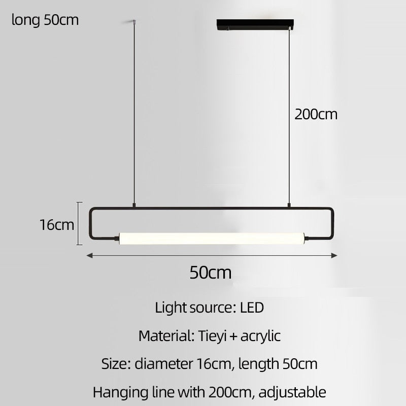 Nordis Arc Dining Bar Chandelier Black Minimalist Light | Lersk