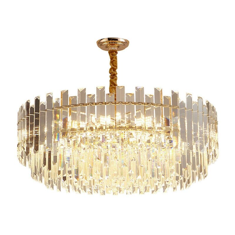 Liora Round LED Lamp With Golden Crystal | Lersk