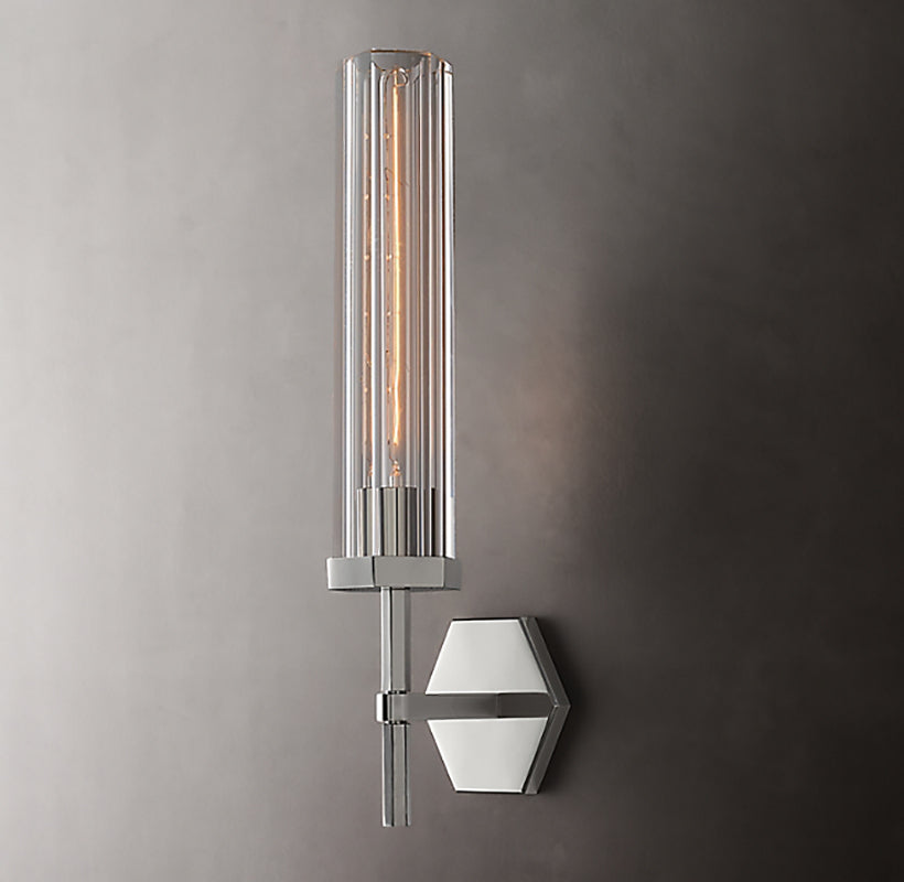 AstraLux Crystal LED Wall Sconce With Clear Glass Shades | Lersk
