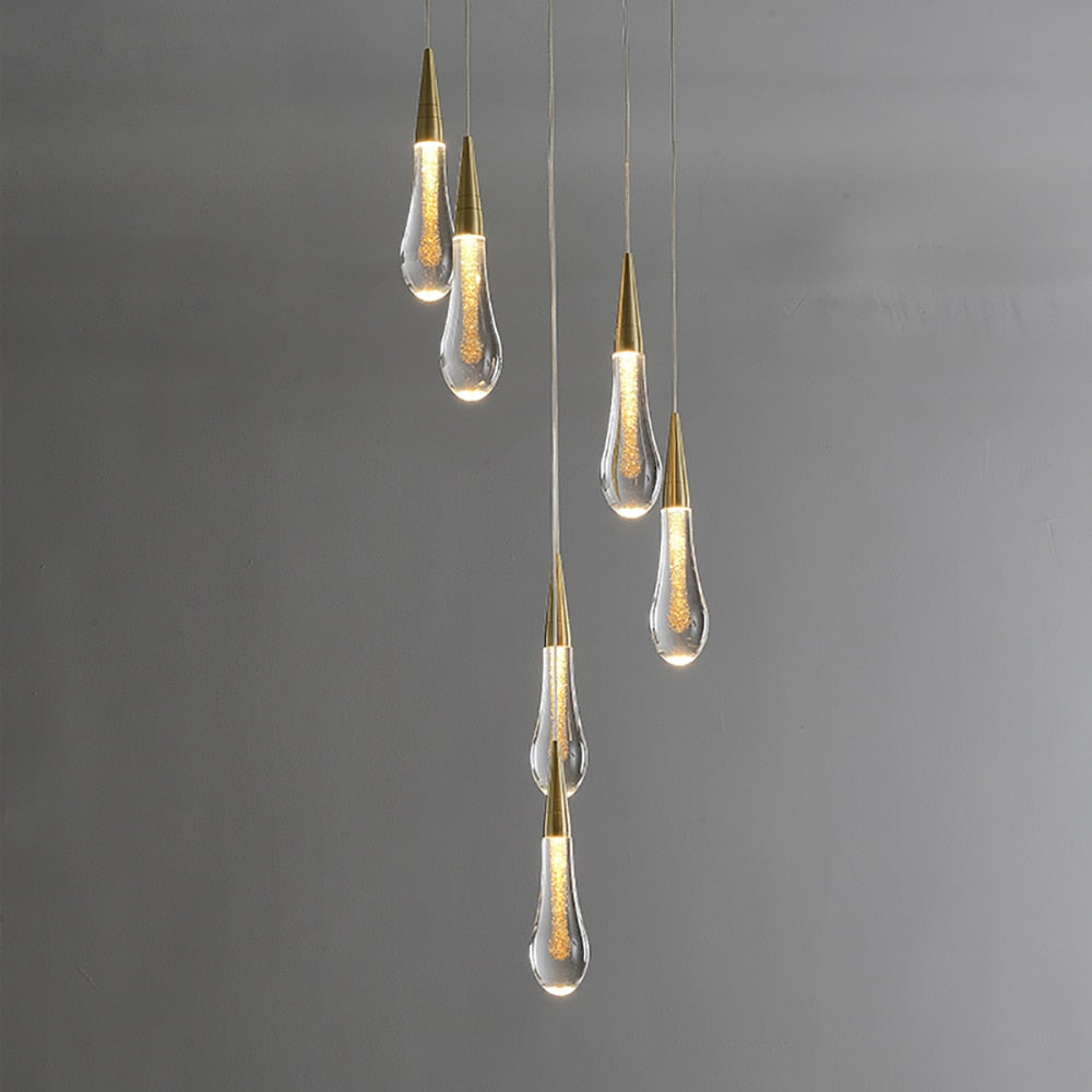 DrizzleDrop Pendant Light by Luneo with LED Drops Ambient | Lersk