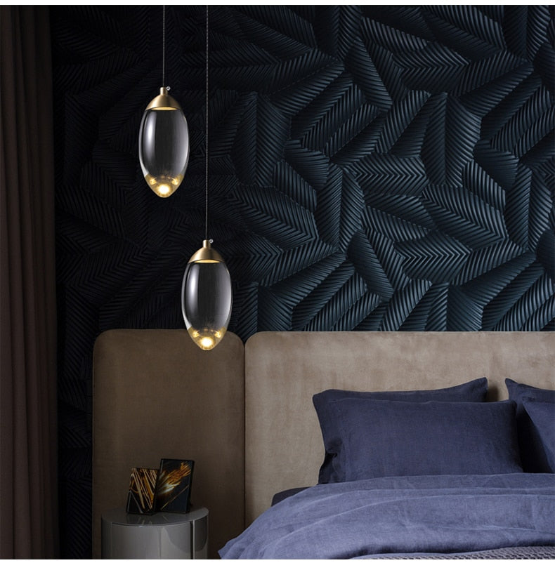Auriga Crystal Glass Pendant Light With Brass Finish | Lersk