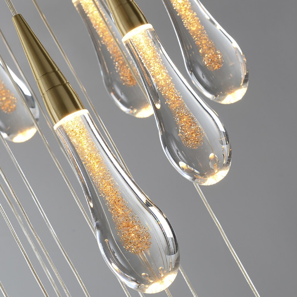 DrizzleDrop Pendant Light by Luneo with LED Drops Ambient | Lersk