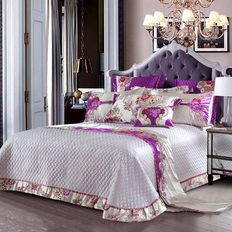 Parure de housse de couette en satin de soie Aurelia en coton argent et or | Lersk