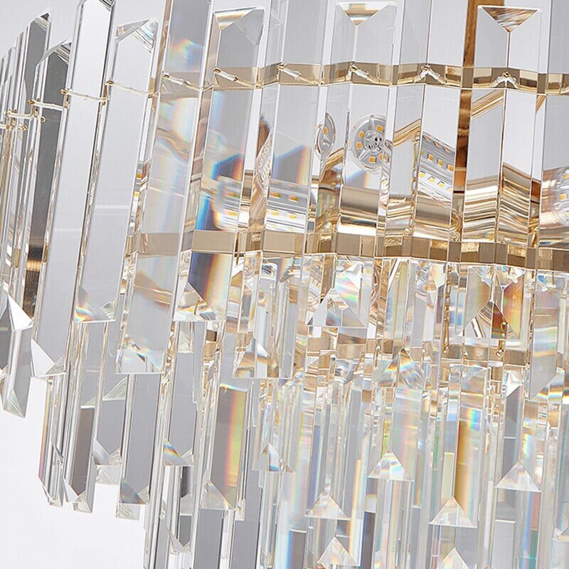 Liora Round LED Lamp With Golden Crystal | Lersk
