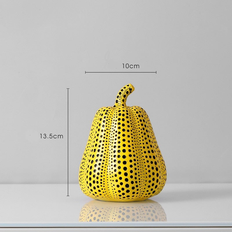 Sochy dýní ve stylu Kusama Yayoi pro elegantní domácí dekoraci a sběratelské umění – výrazný kousek | Lersk