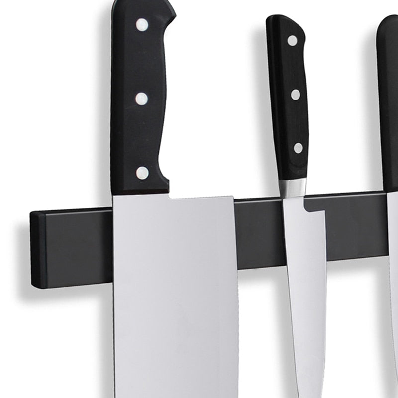 NoirGrip Wall-Mount Magnetic Knife Rack Stainless Steel | Lersk