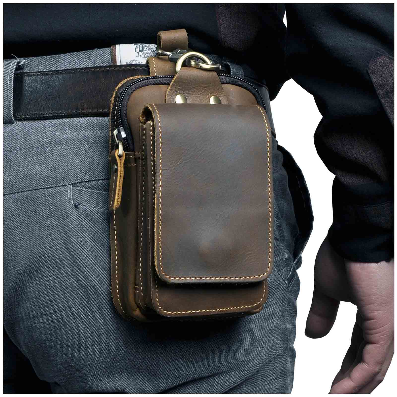Premium Leder Herren-Gürteltasche für tägliche Essentials und eleganten Stil unterwegs | Lersk