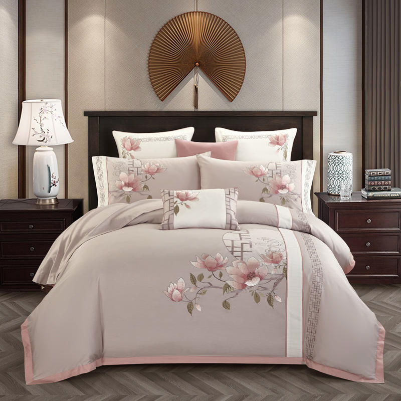 Aurelia Luxury Egyptian Cotton Embroidered Bedding Set | Lersk