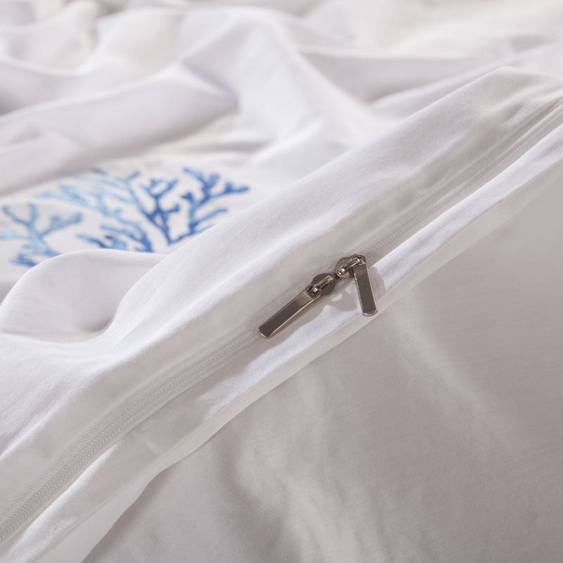 Set di biancheria da letto deluxe in cotone egiziano Aurelia ricamato | Lersk