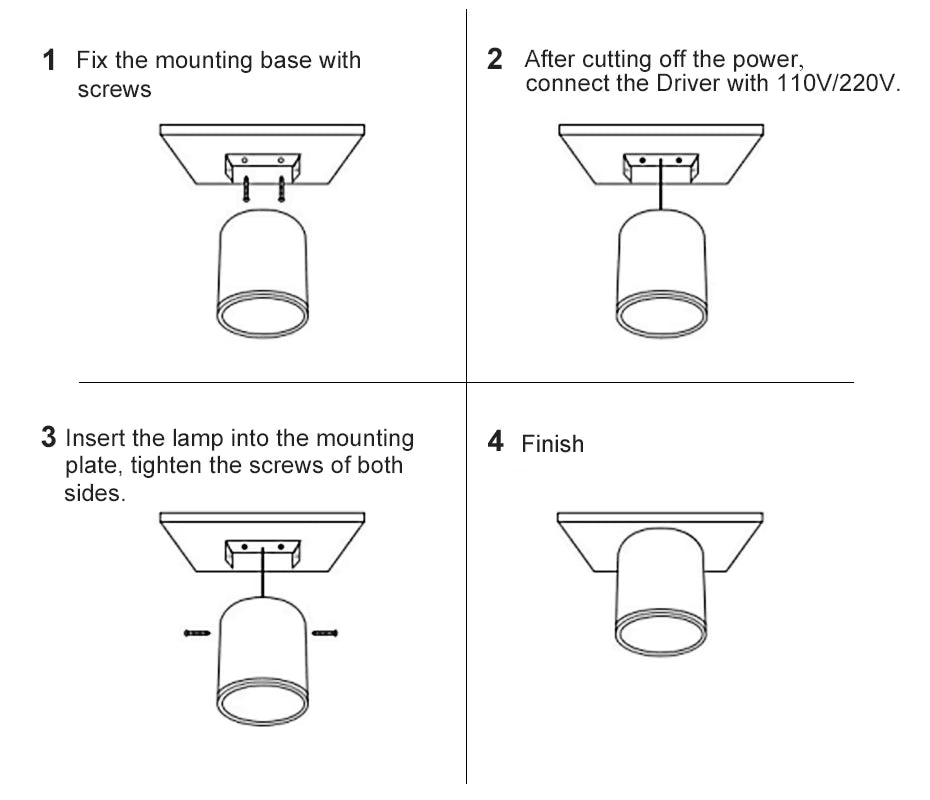 Quixa vipbar firkantet overflade-downlight LED-belysning | Lersk