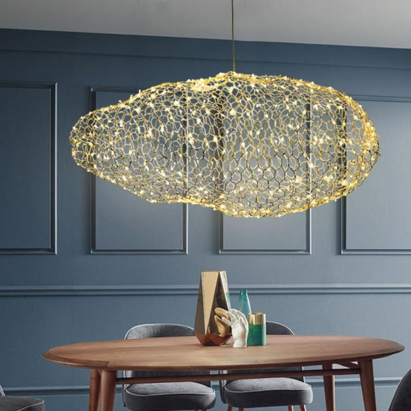 Celestra Cloud Lamp Art Deco Iron With Starry LED Dots | Lersk