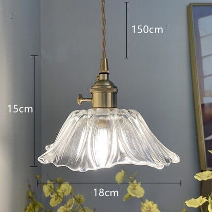 Liora | Blomstret Glaspendel | Lersk