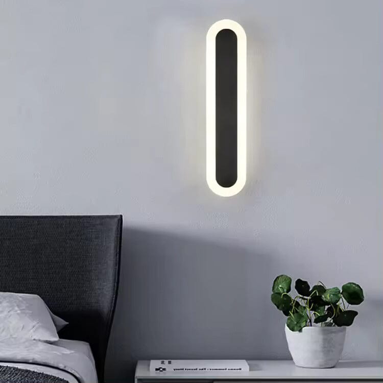 Ravelle Black Outdoor LED Wall Strip Light | Lersk