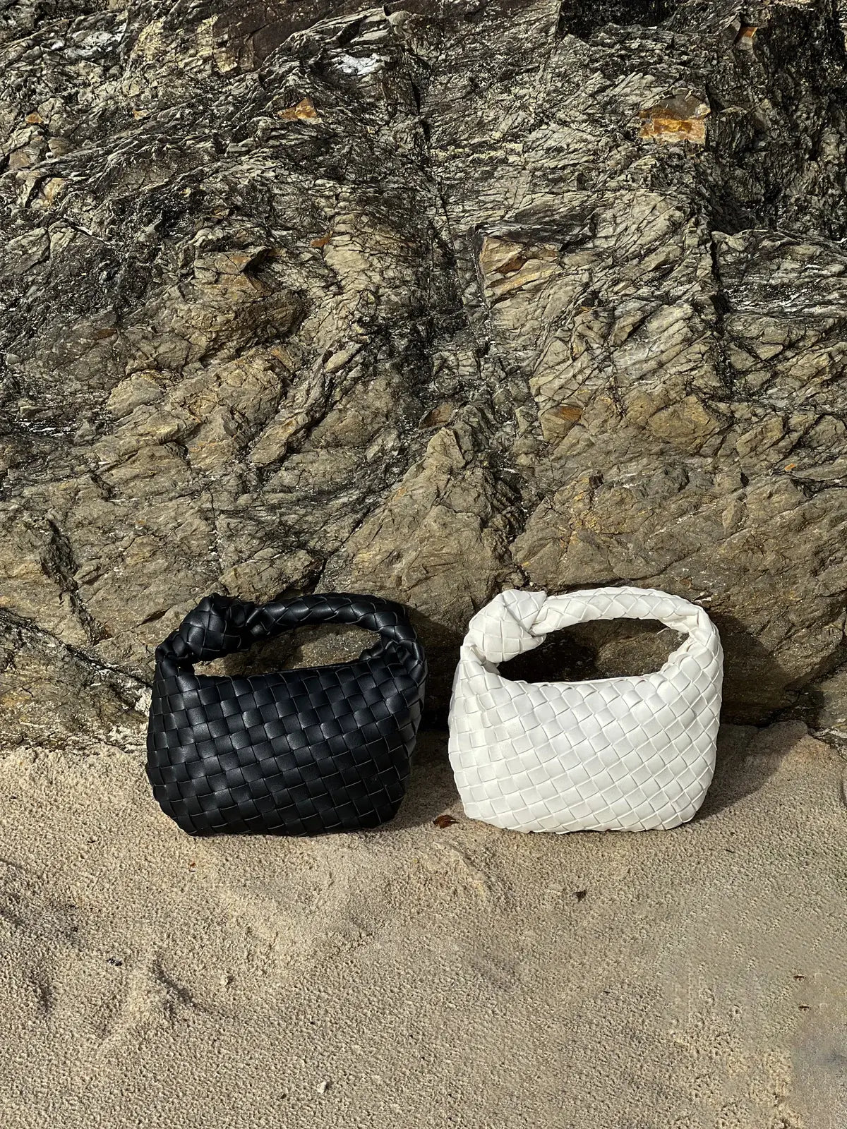 Vegan Leather Woven Shoulder Bag Durable Everyday Handbag For Professionals | Lersk