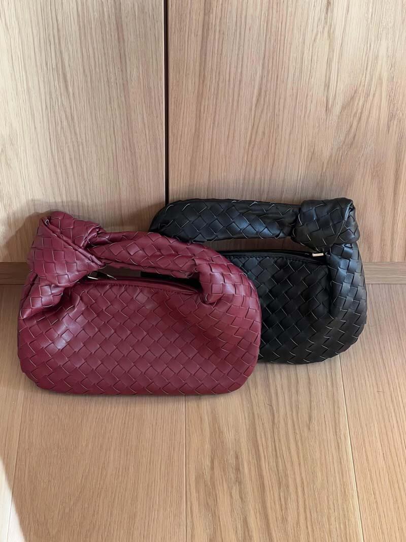 Vegan Leather Woven Shoulder Bag Durable Everyday Handbag For Professionals | Lersk