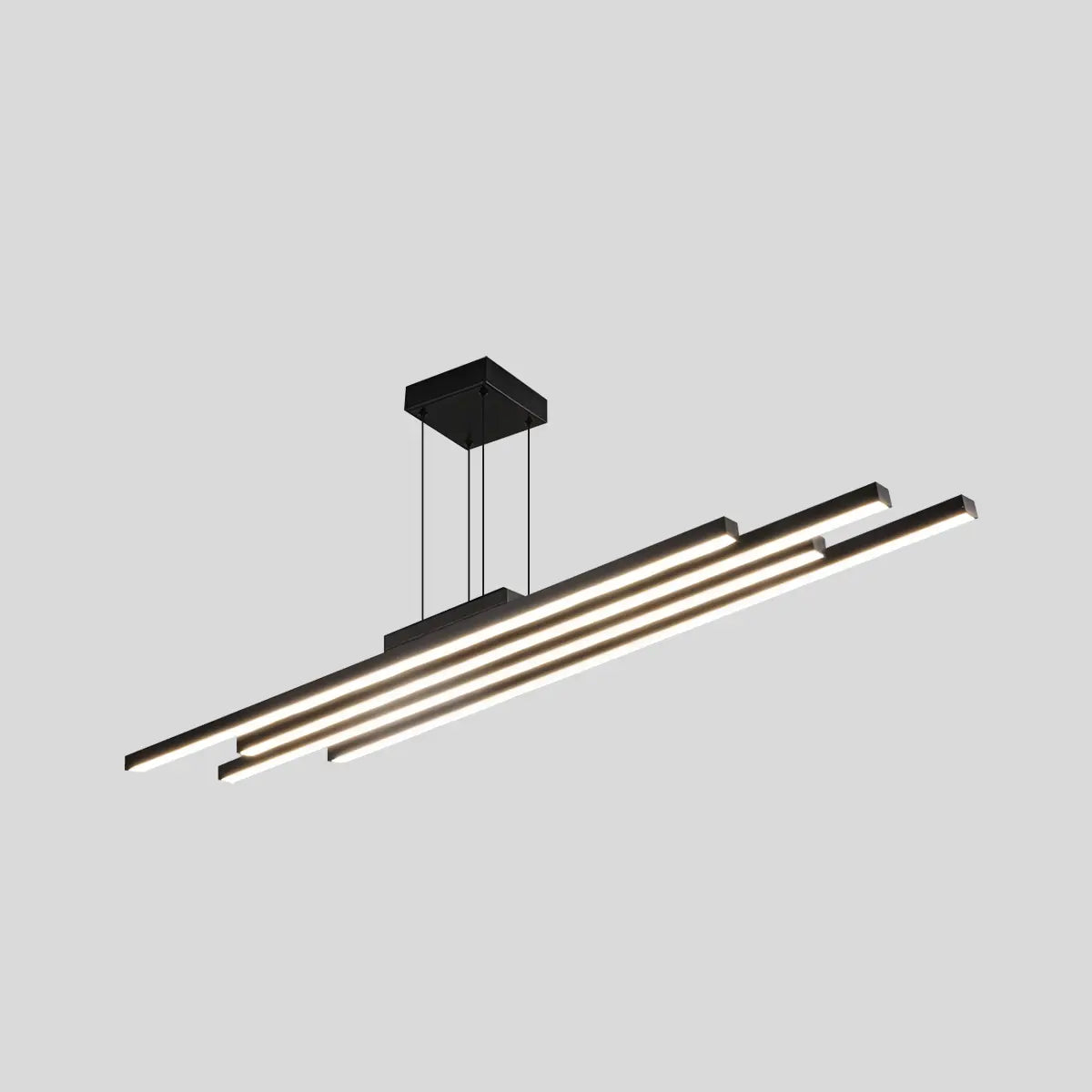 Lámpara colgante lineal de barra múltiple con LED | Lersk