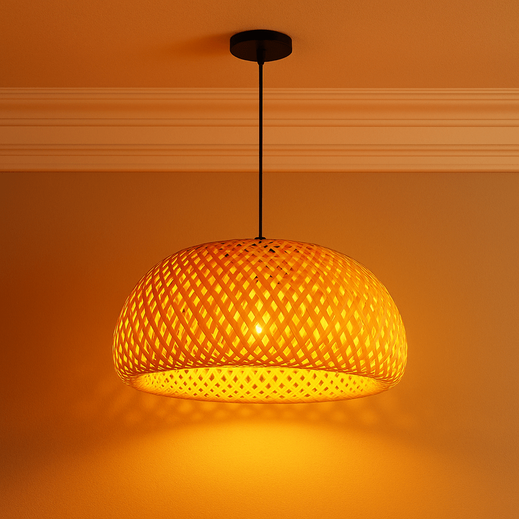 LumiRattan Pendel Lys Håndlavet Bambuslampe til Hygge Hjem | Lersk