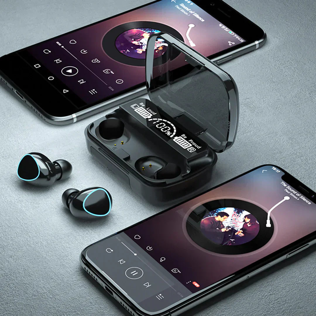 Aurena | Auricolari Bluetooth 5.1 con custodia di ricarica impermeabile da 3500mAh | Lersk