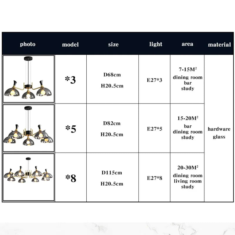 Lucentus | LED Chandelier in Black Glass | Lersk