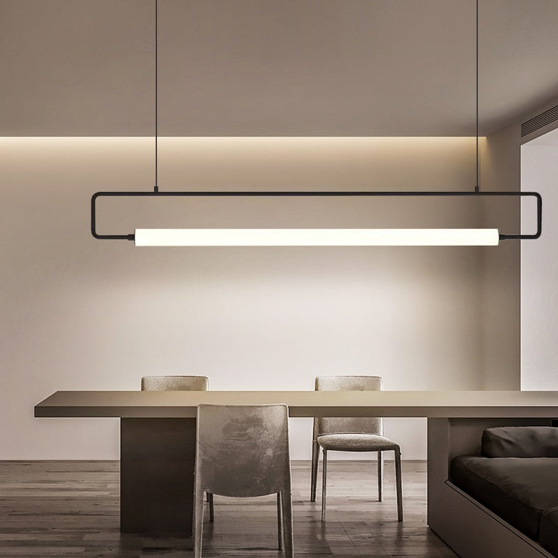Nordis Arc Dining Bar Chandelier Black Minimalist Light | Lersk