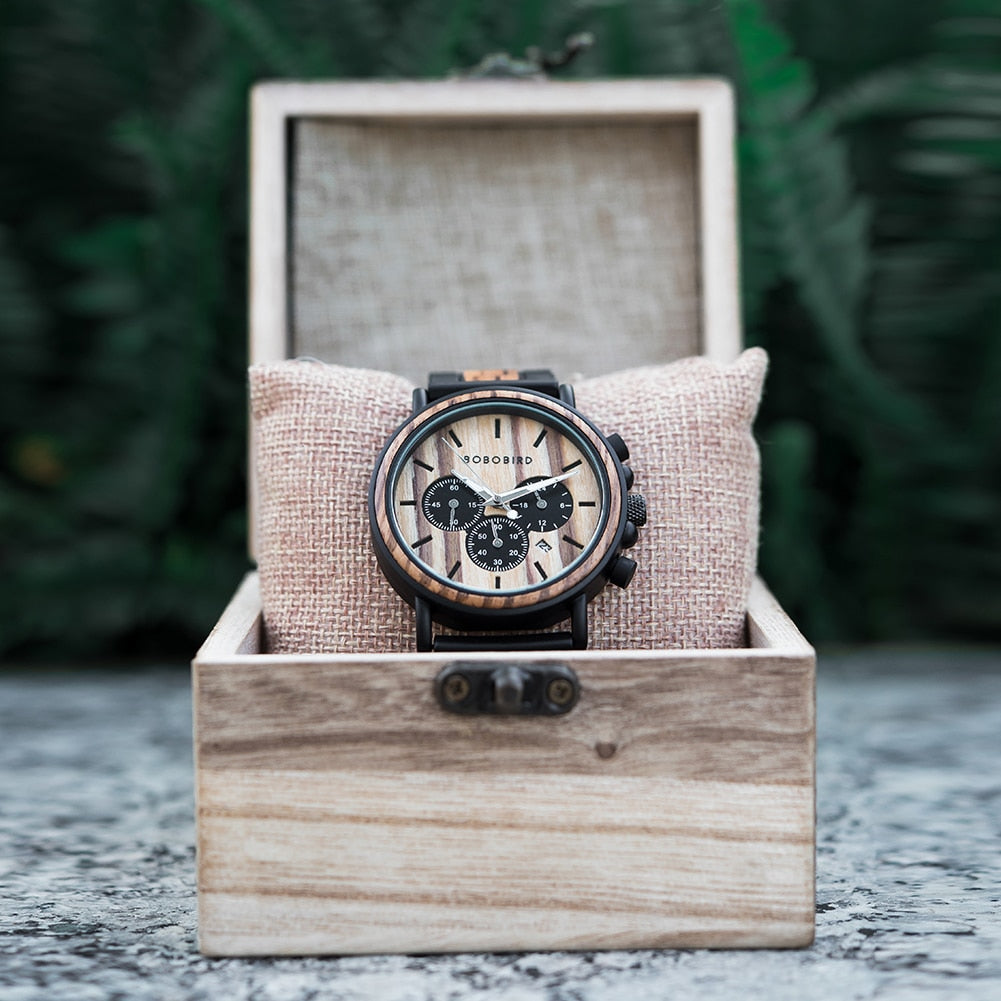 TimberLuxe Wooden Watch 3ATM Water-Resistant Gift Box | Lersk