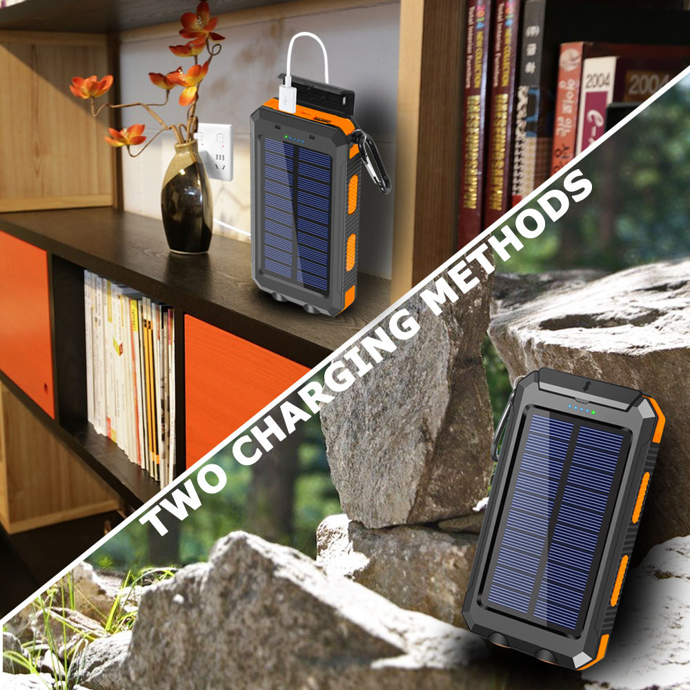 SolarPulse 20000mAh solární powerbanka pro použití na cestách | Lersk